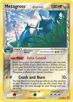 Metagross δ z edície Delta Species, karta č.11