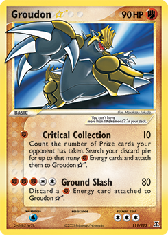 Groudon ★ z edície Delta Species, karta č.111