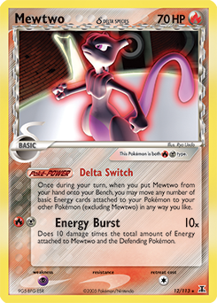 Mewtwo δ z edície Delta Species, karta č.12
