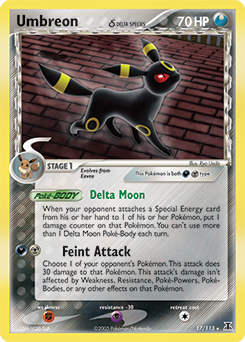Umbreon δ z edície Delta Species, karta č.17