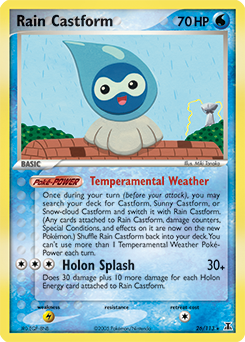 Rain Castform z edície Delta Species, karta č.26