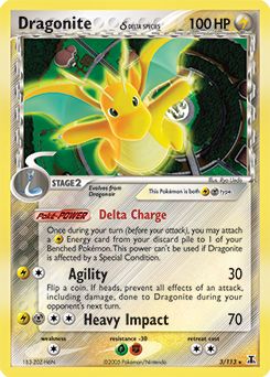 Dragonite δ z edície Delta Species, karta č.3