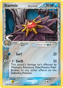Starmie δ z edície Delta Species, karta č.30