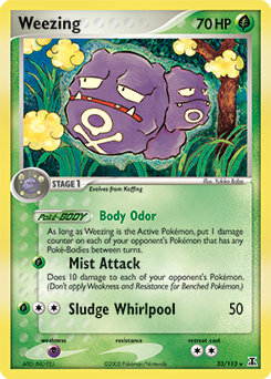 Weezing z edície Delta Species, karta č.33