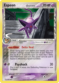 Espeon δ z edície Delta Species, karta č.4