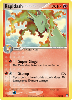 Rapidash z edície Delta Species, karta č.52