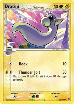 Dratini δ z edície Delta Species, karta č.65