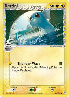 Dratini δ z edície Delta Species, karta č.66