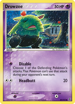 Drowzee z edície Delta Species, karta č.67
