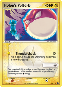 Holon's Voltorb z edície Delta Species, karta č.71