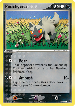 Poochyena z edície Delta Species, karta č.79