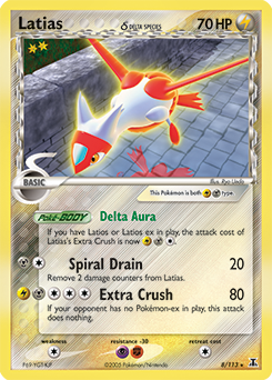 Latias δ z edície Delta Species, karta č.8