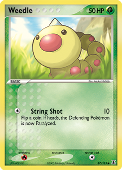 Weedle z edície Delta Species, karta č.87