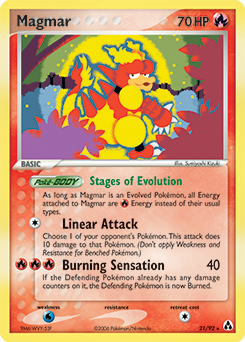 Magmar z edície Legend Maker, karta č.21