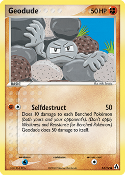 Geodude z edície Legend Maker, karta č.53