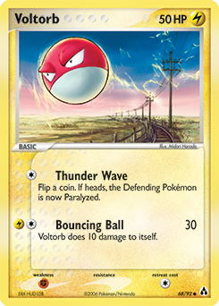 Voltorb z edície Legend Maker, karta č.68