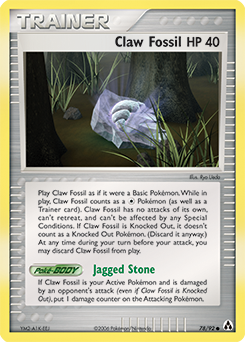 Claw Fossil z edície Legend Maker, karta č.78
