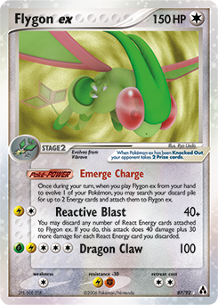 Flygon ex z edície Legend Maker, karta č.87
