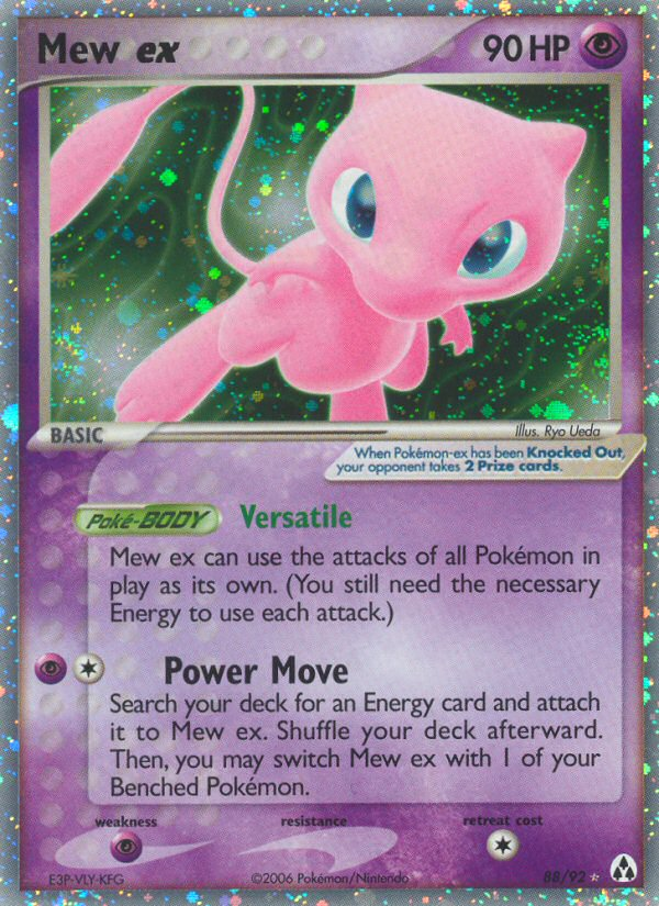 Mew ex z edície Legend Maker, karta č.88
