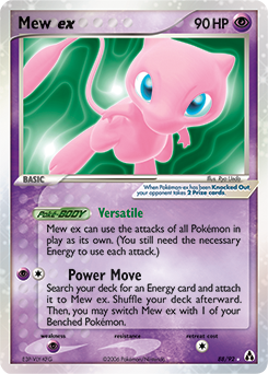 Mew ex z edície Legend Maker, karta č.88