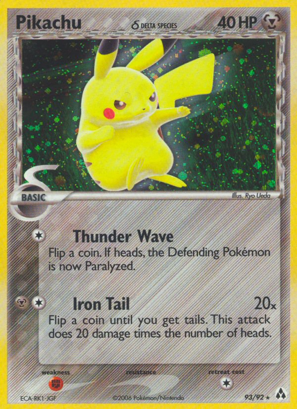 Pikachu δ z edície Legend Maker, karta č.93