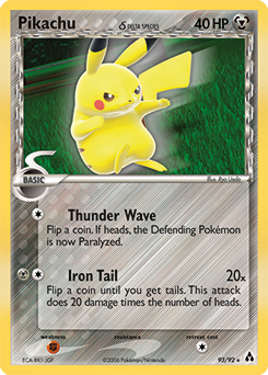 Pikachu δ z edície Legend Maker, karta č.93
