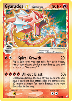 Gyarados, ukážková karta