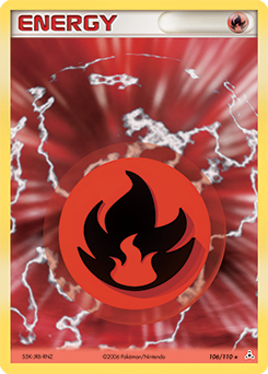 Fire Energy z edície Holon Phantoms, karta č.106