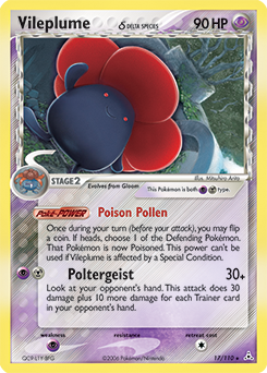 Vileplume δ z edície Holon Phantoms, karta č.17