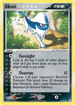 Absol z edície Holon Phantoms, karta č.18