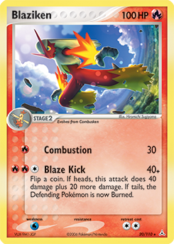 Blaziken z edície Holon Phantoms, karta č.20