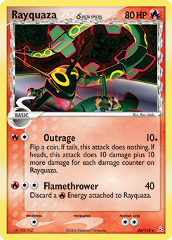 Rayquaza δ z edície Holon Phantoms, karta č.26