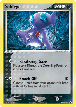 Sableye z edície Holon Phantoms, karta č.31