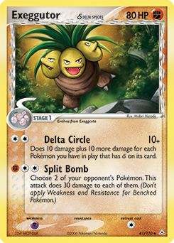 Exeggutor δ z edície Holon Phantoms, karta č.41
