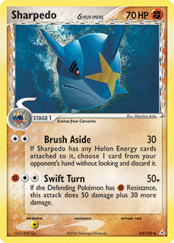 Sharpedo δ z edície Holon Phantoms, karta č.53