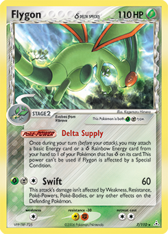 Flygon δ z edície Holon Phantoms, karta č.7