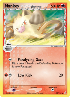 Mankey δ z edície Holon Phantoms, karta č.70
