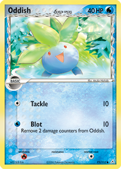Oddish δ z edície Holon Phantoms, karta č.73