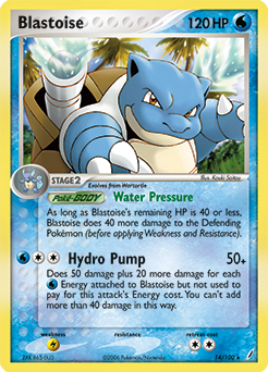 Blastoise z edície Crystal Guardians, karta č.14