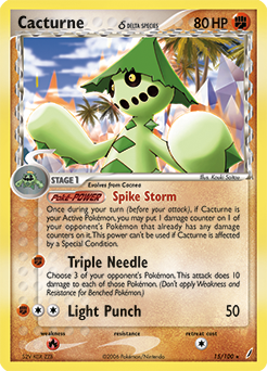 Cacturne δ z edície Crystal Guardians, karta č.15