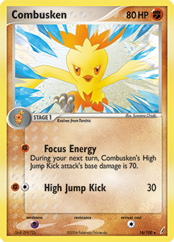 Combusken z edície Crystal Guardians, karta č.16