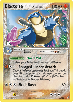 Blastoise δ z edície Crystal Guardians, karta č.2