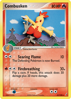 Combusken z edície Crystal Guardians, karta č.31