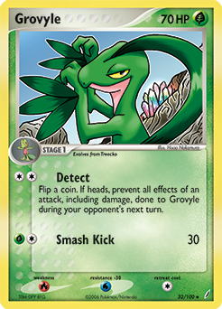 Grovyle z edície Crystal Guardians, karta č.32
