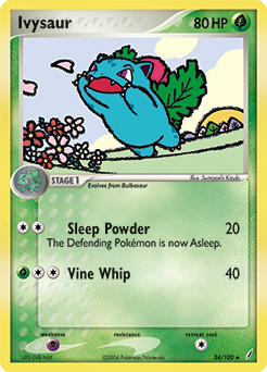 Ivysaur z edície Crystal Guardians, karta č.34