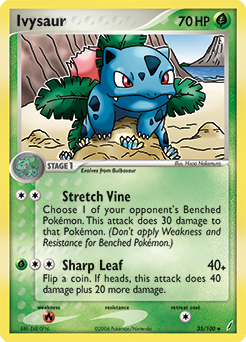 Ivysaur z edície Crystal Guardians, karta č.35