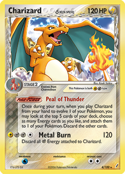 Charizard δ z edície Crystal Guardians, karta č.4