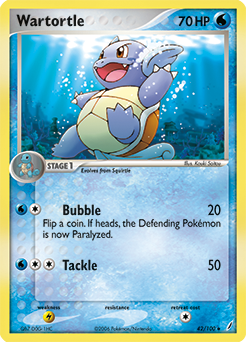 Wartortle z edície Crystal Guardians, karta č.42