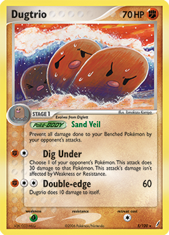 Dugtrio z edície Crystal Guardians, karta č.5