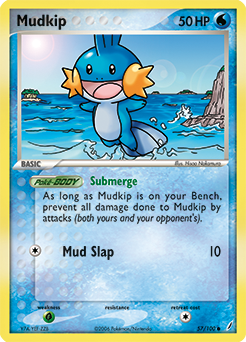 Mudkip z edície Crystal Guardians, karta č.57